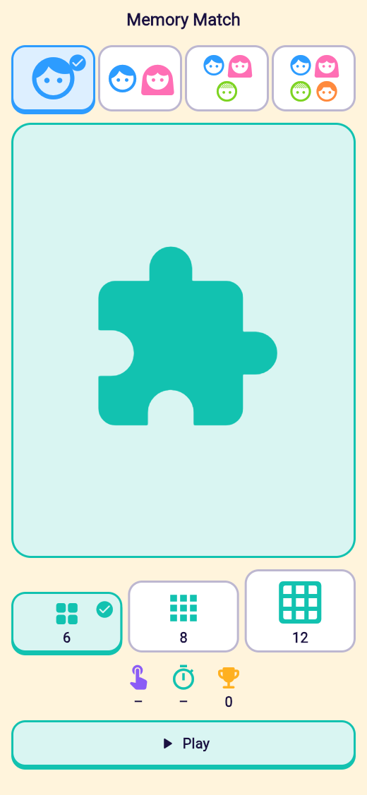 A Zibbly game open on a phone